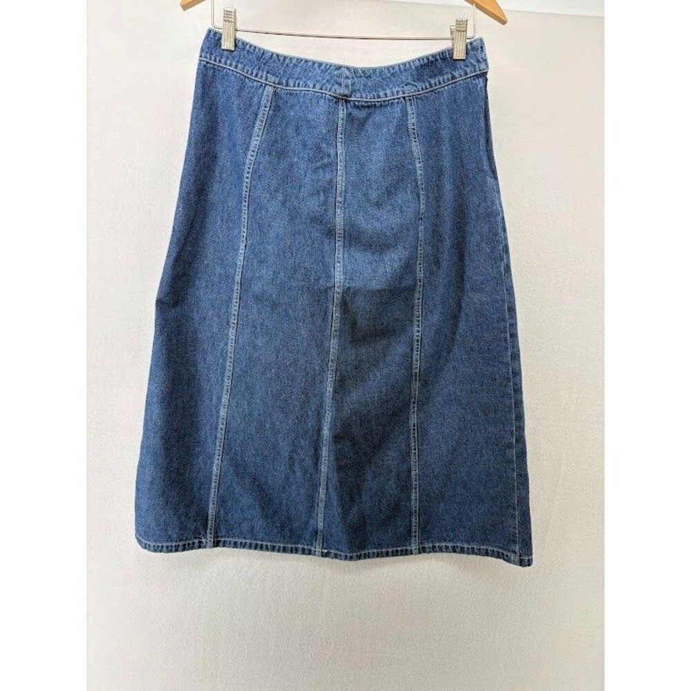 Norton Women's Size 12 Petite‎ Denim Shirt Below the Knee Modest Wear Side Zip